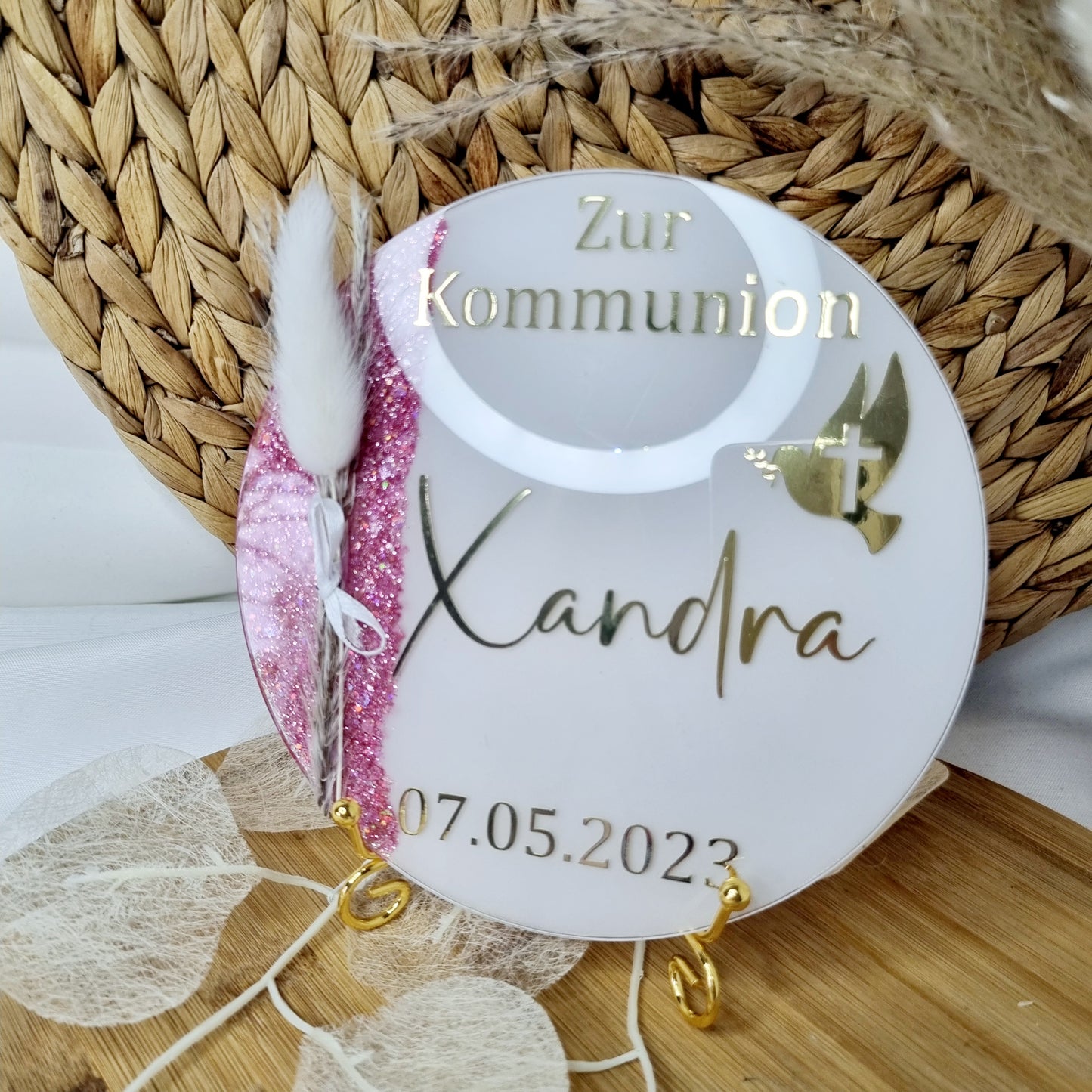 Geschenk zur Taufe | Kommunion | Konfirmation | Tischaufsteller | Empfangsschild