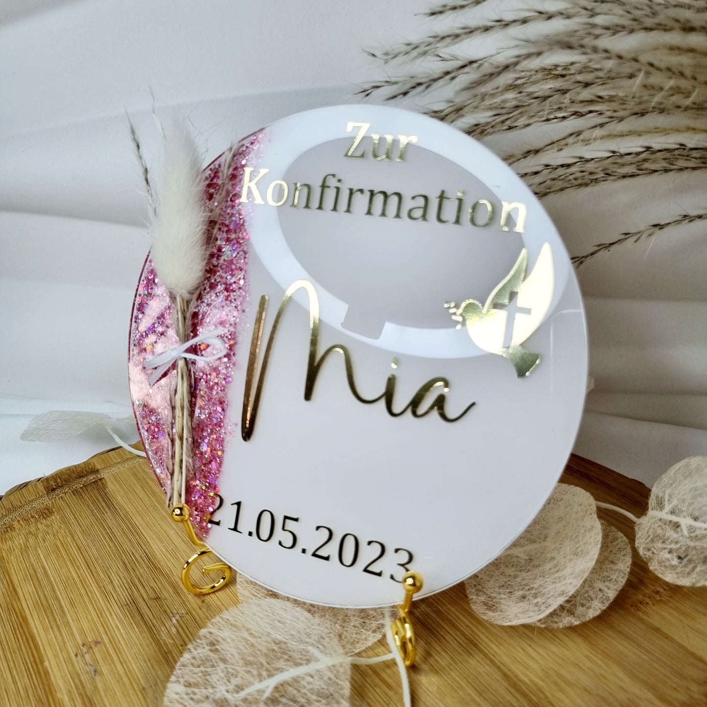 Geschenk zur Taufe | Kommunion | Konfirmation | Tischaufsteller | Empfangsschild