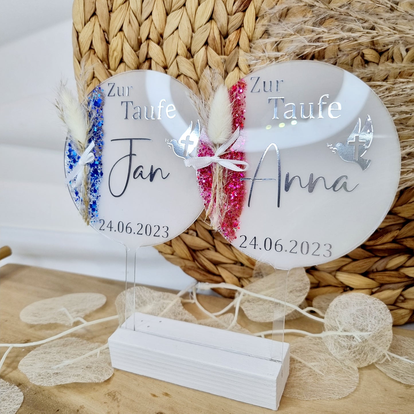 Cake Topper zur Taufe | Taube