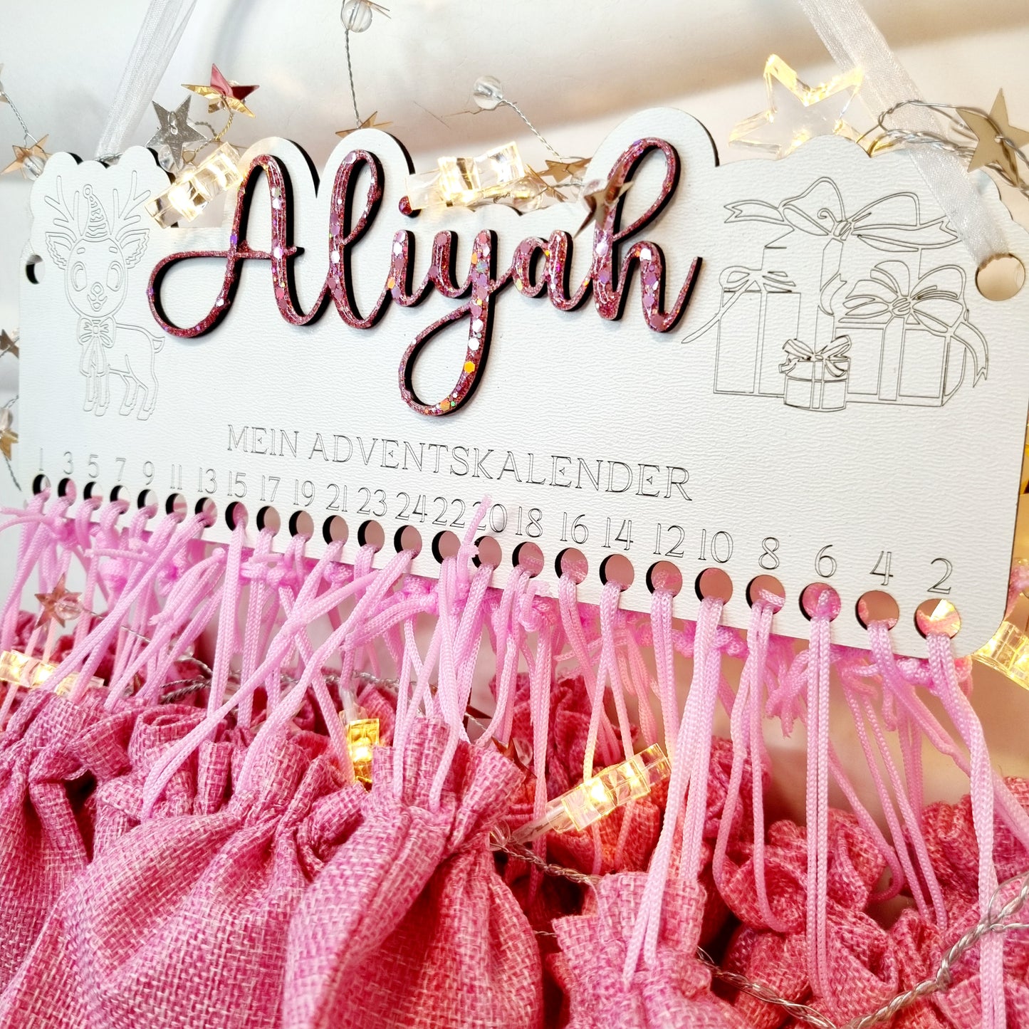 Personalisierter Adventskalender aus Holz – Magische Vorfreude für Kinder & Familien
