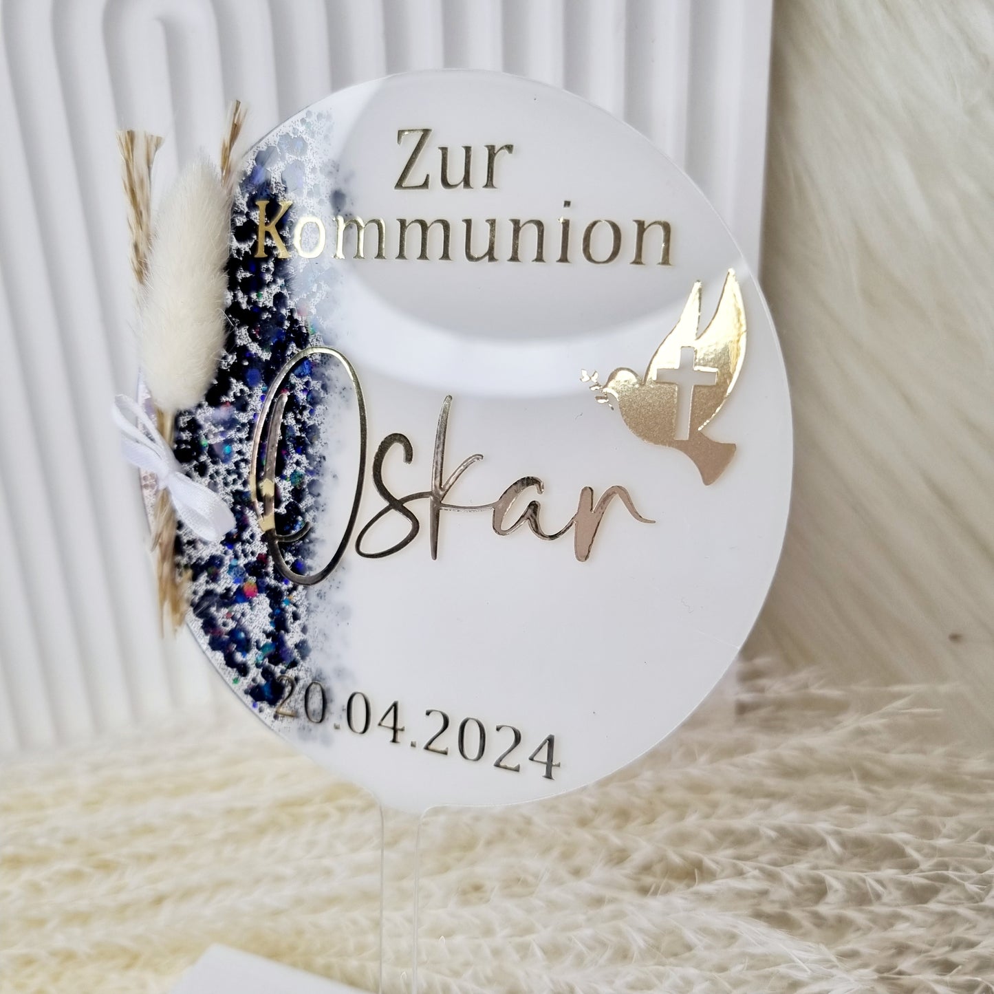 Cake Topper zur Taufe | Taube