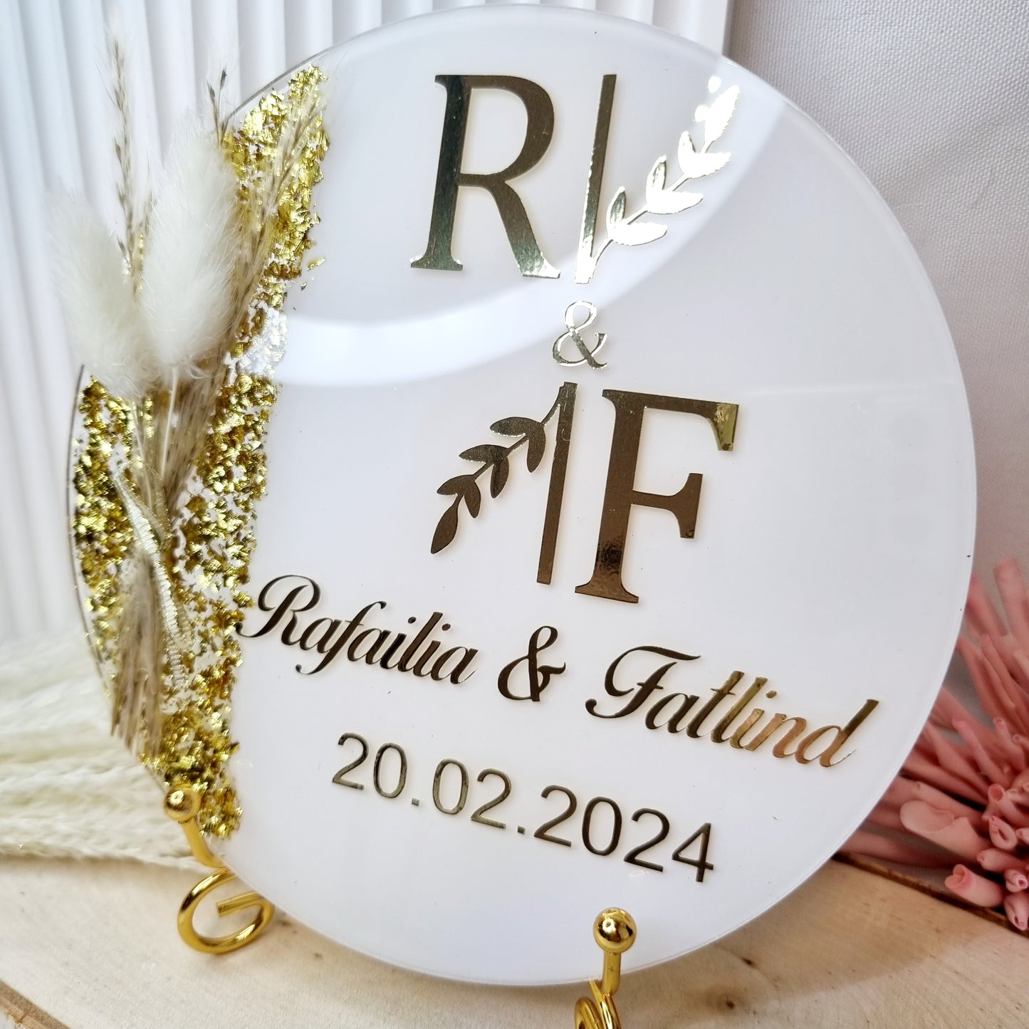 Acryl Aufsteller zur Hochzeit | Initialen