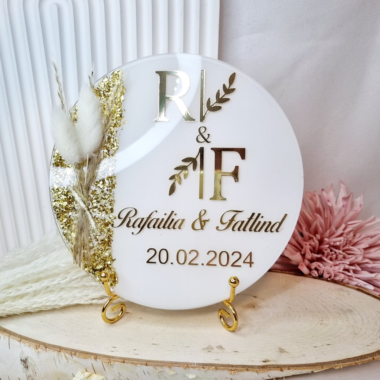 Acryl Aufsteller zur Hochzeit | Initialen