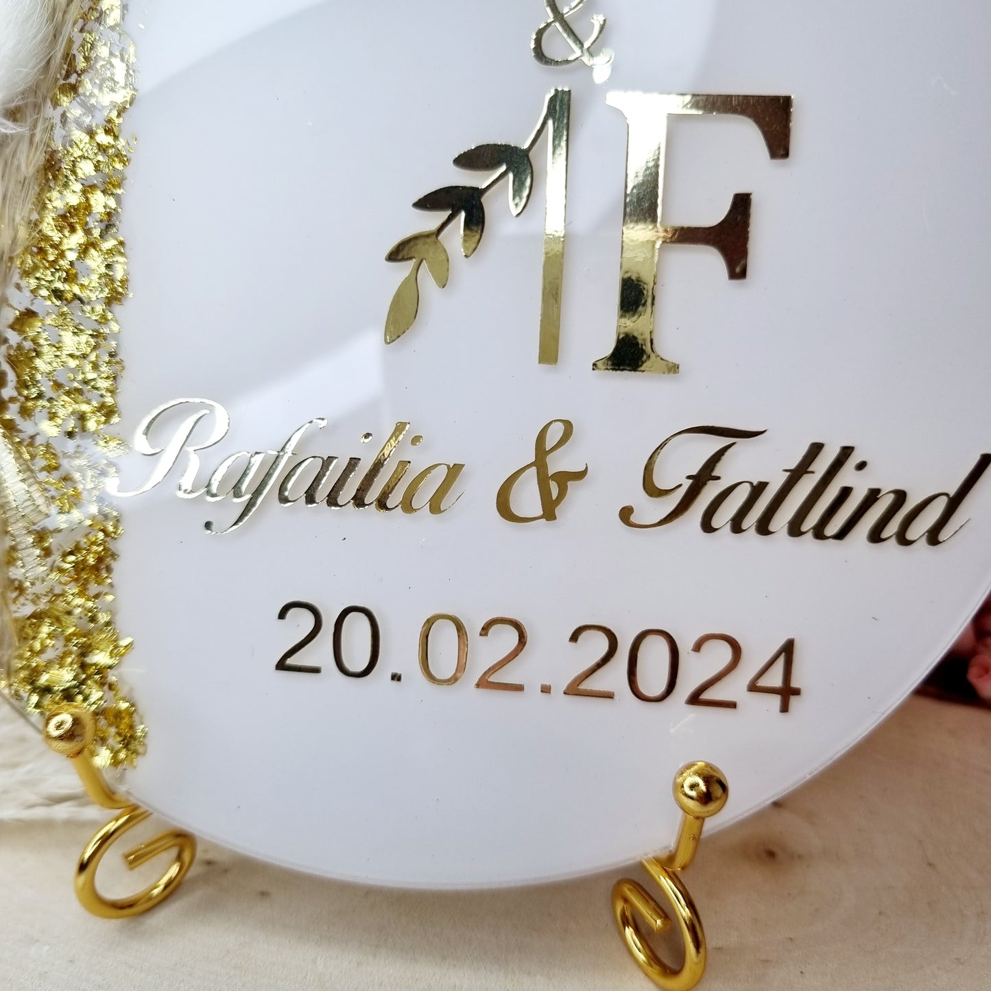 Acryl Aufsteller zur Hochzeit | Initialen