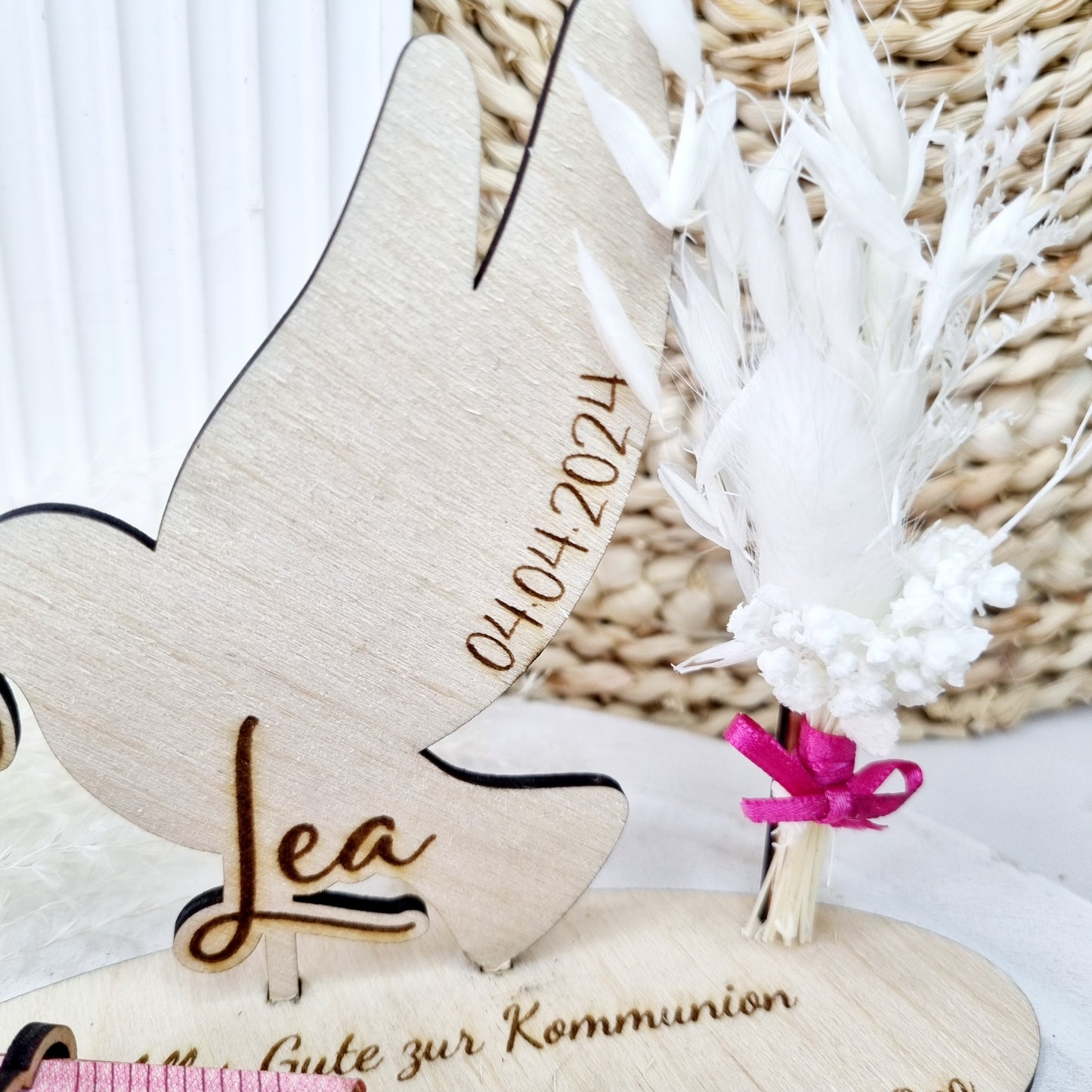 Geldgeschenk zur Kommunion/Taufe/Konfirmation | Taube | Personalisiert