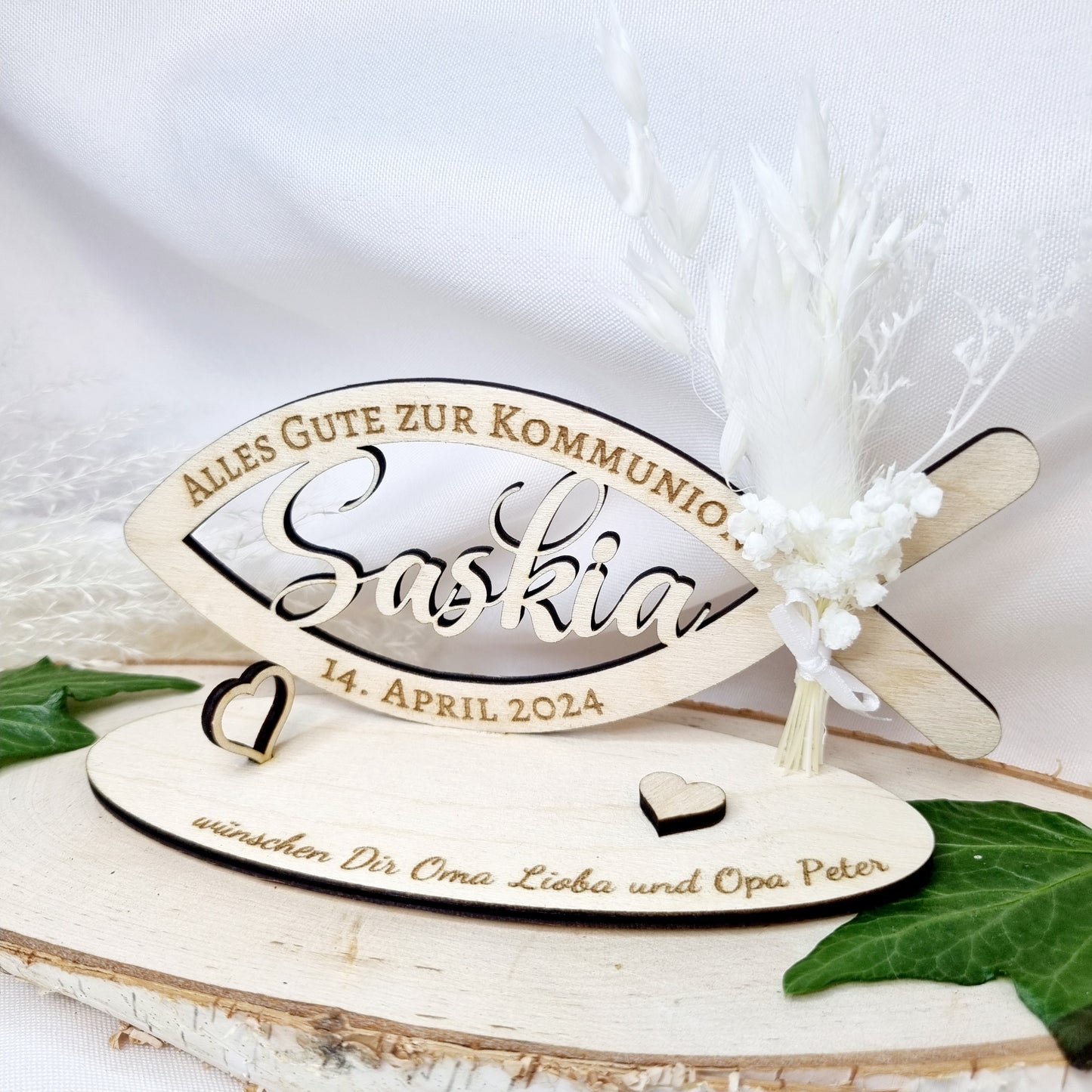 Geldgeschenk zur Kommunion/Taufe/Konfirmation | Fisch | Personalisiert