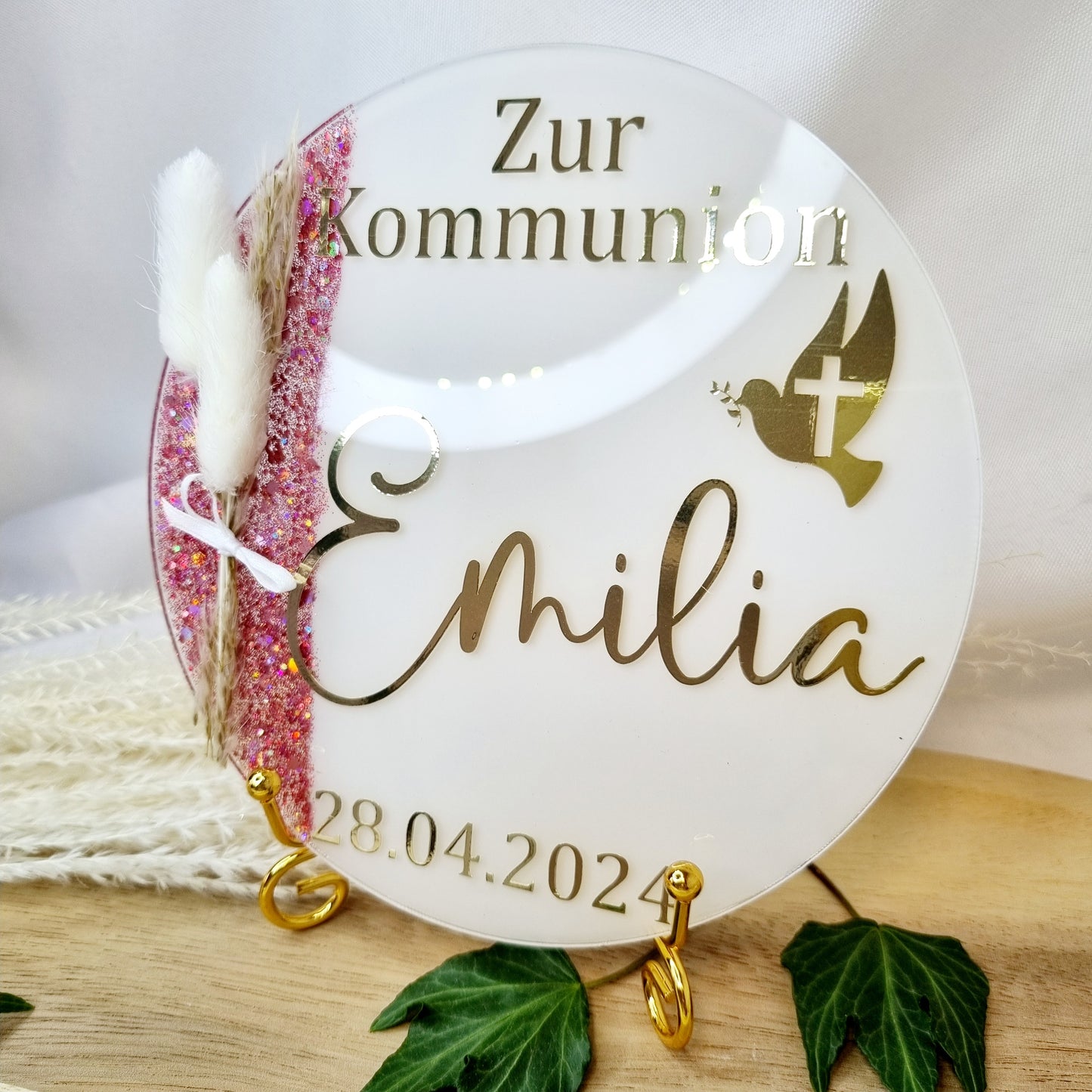 Geschenk zur Taufe | Kommunion | Konfirmation | Tischaufsteller | Empfangsschild