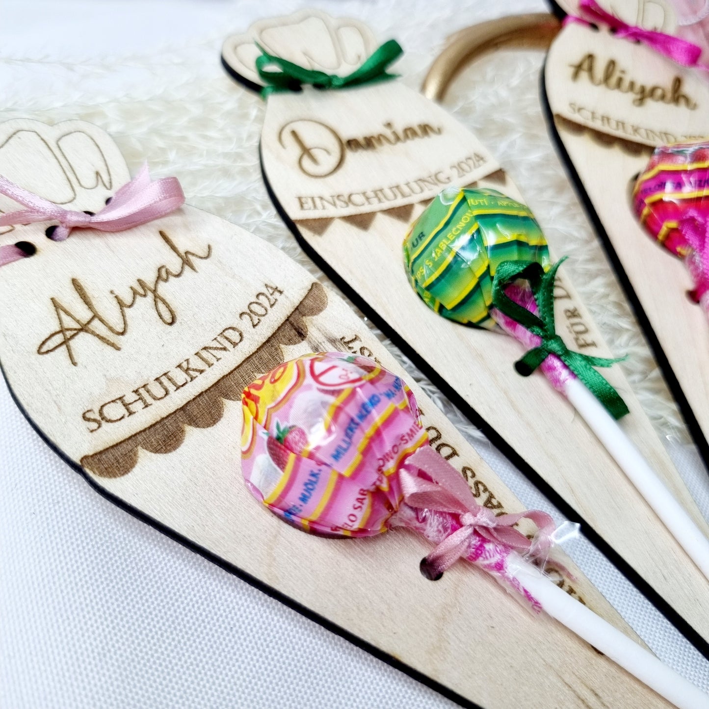 Einschulung | Schultüte | Lolli Halter | Schultüte aus Holz | Gastgeschenk