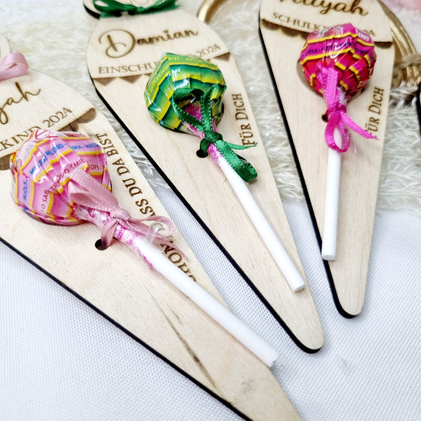 Einschulung | Schultüte | Lolli Halter | Schultüte aus Holz | Gastgeschenk