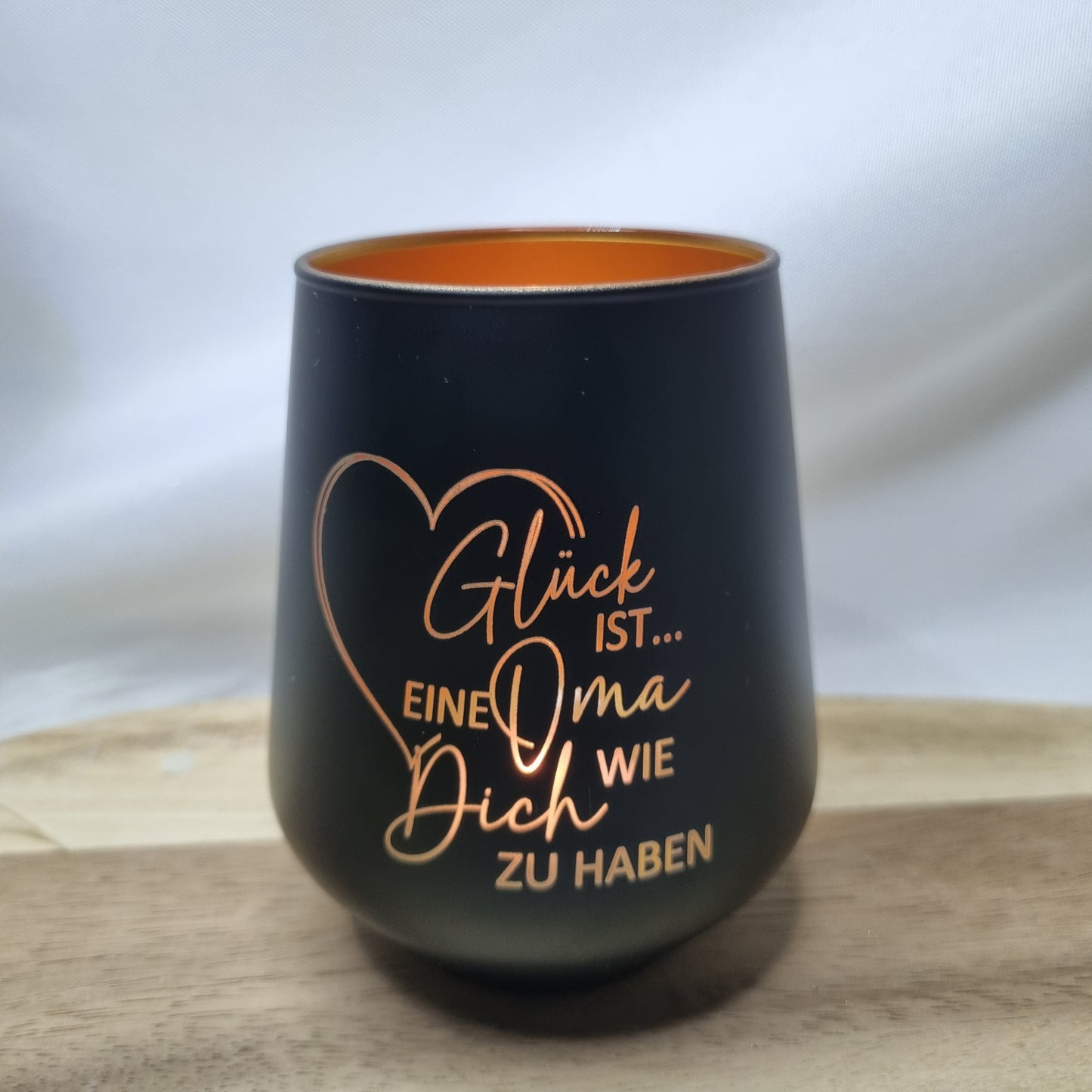 Windlicht "Glück ist eine ... wie Dich zu haben