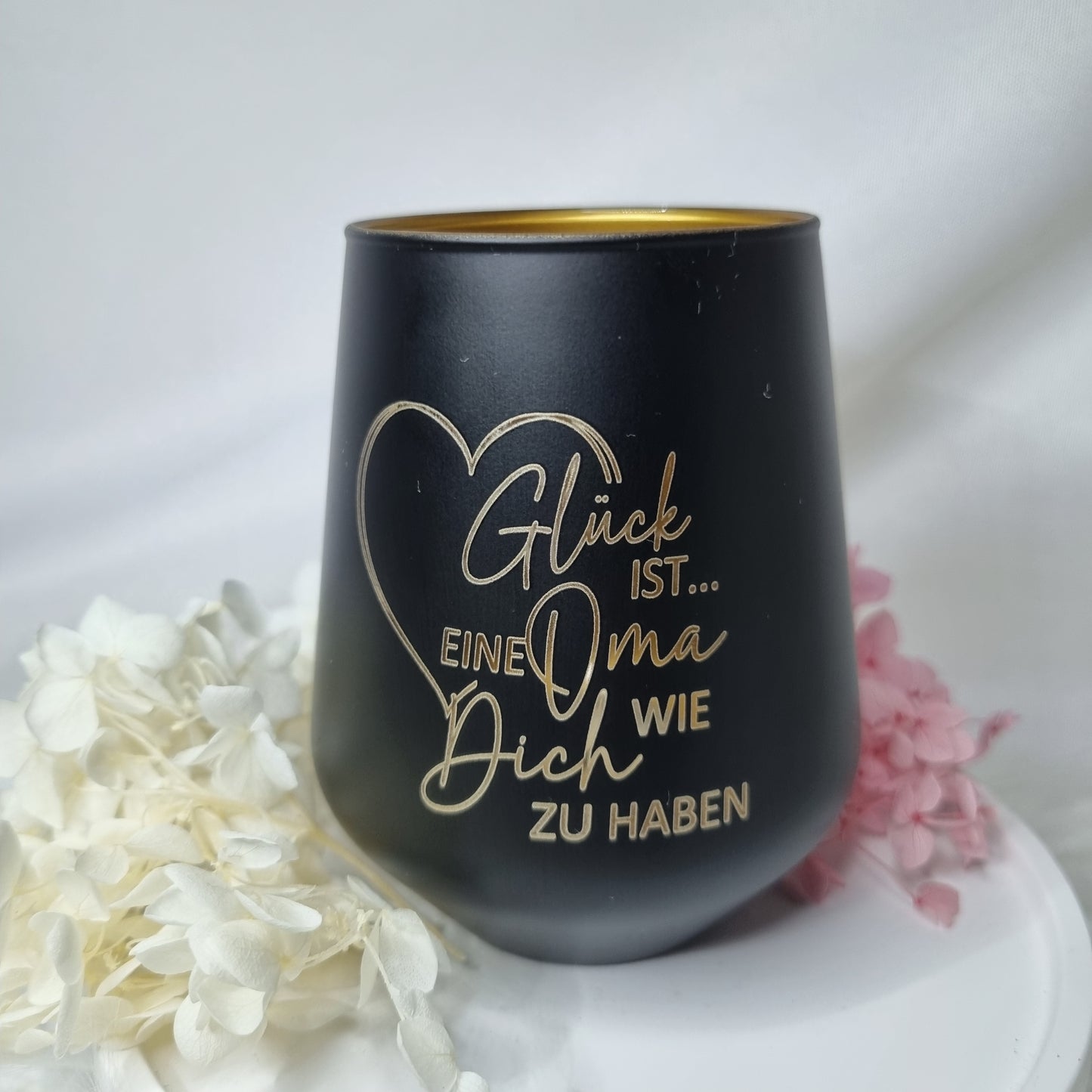 Windlicht "Glück ist eine ... wie Dich zu haben
