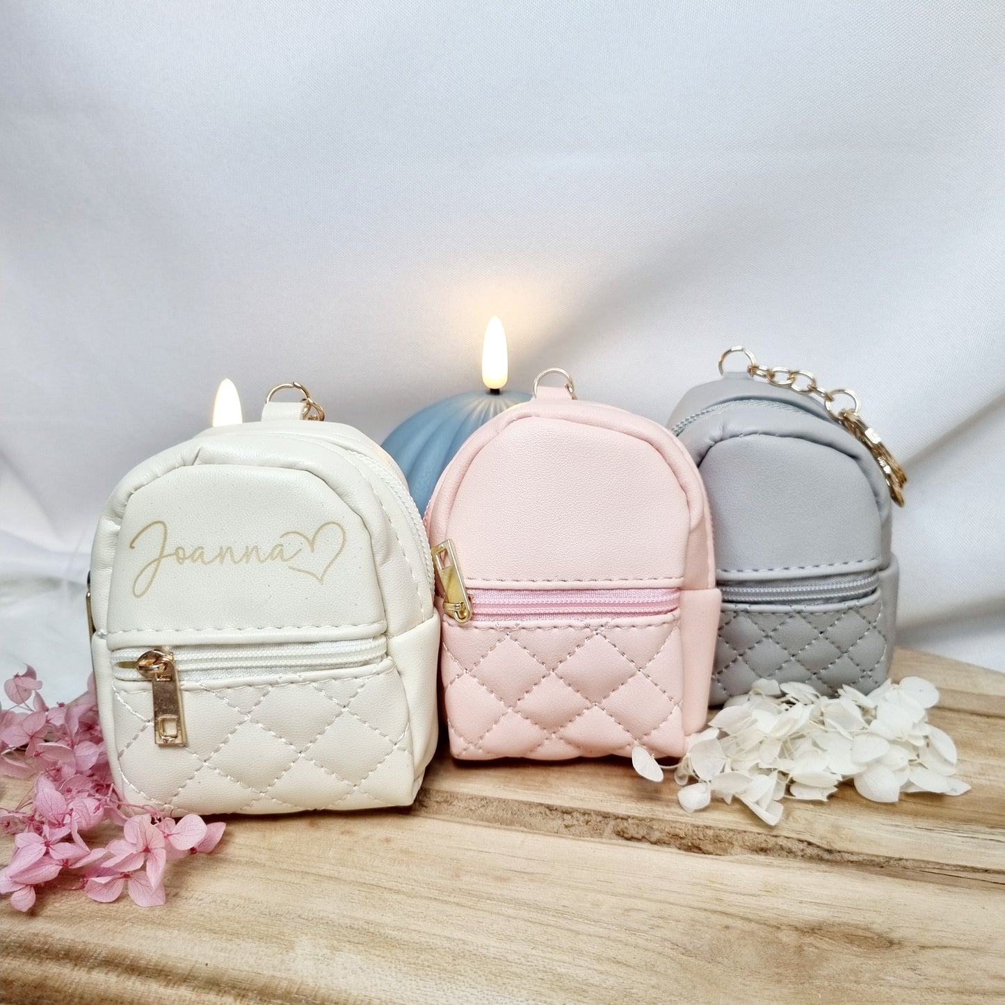 Mini-Rucksack Schlüsselanhänger aus PU-Leder