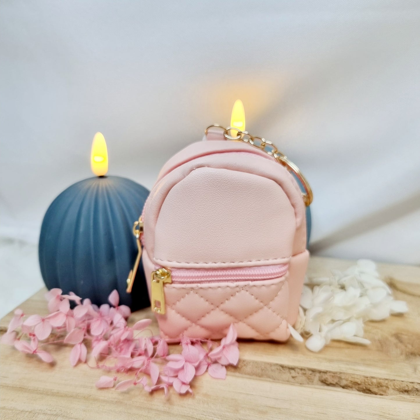 Mini-Rucksack Schlüsselanhänger aus PU-Leder