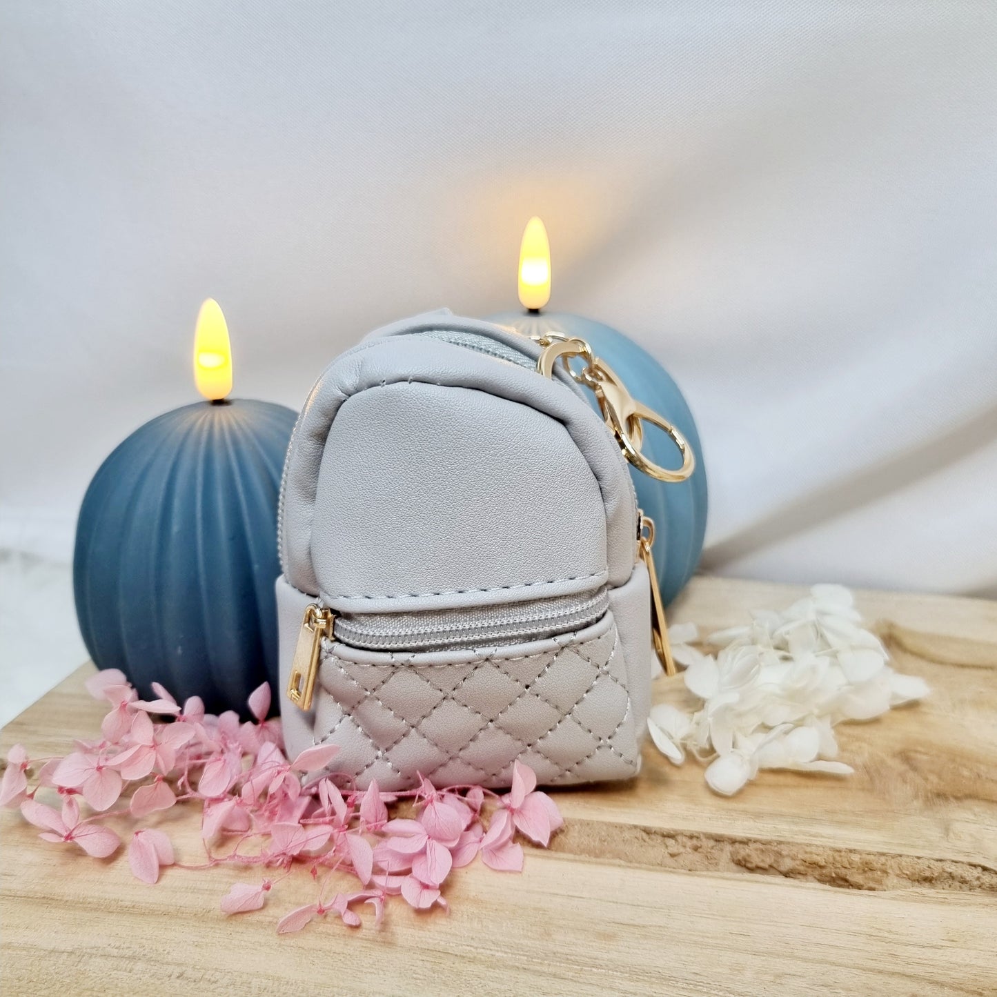 Mini-Rucksack Schlüsselanhänger aus PU-Leder