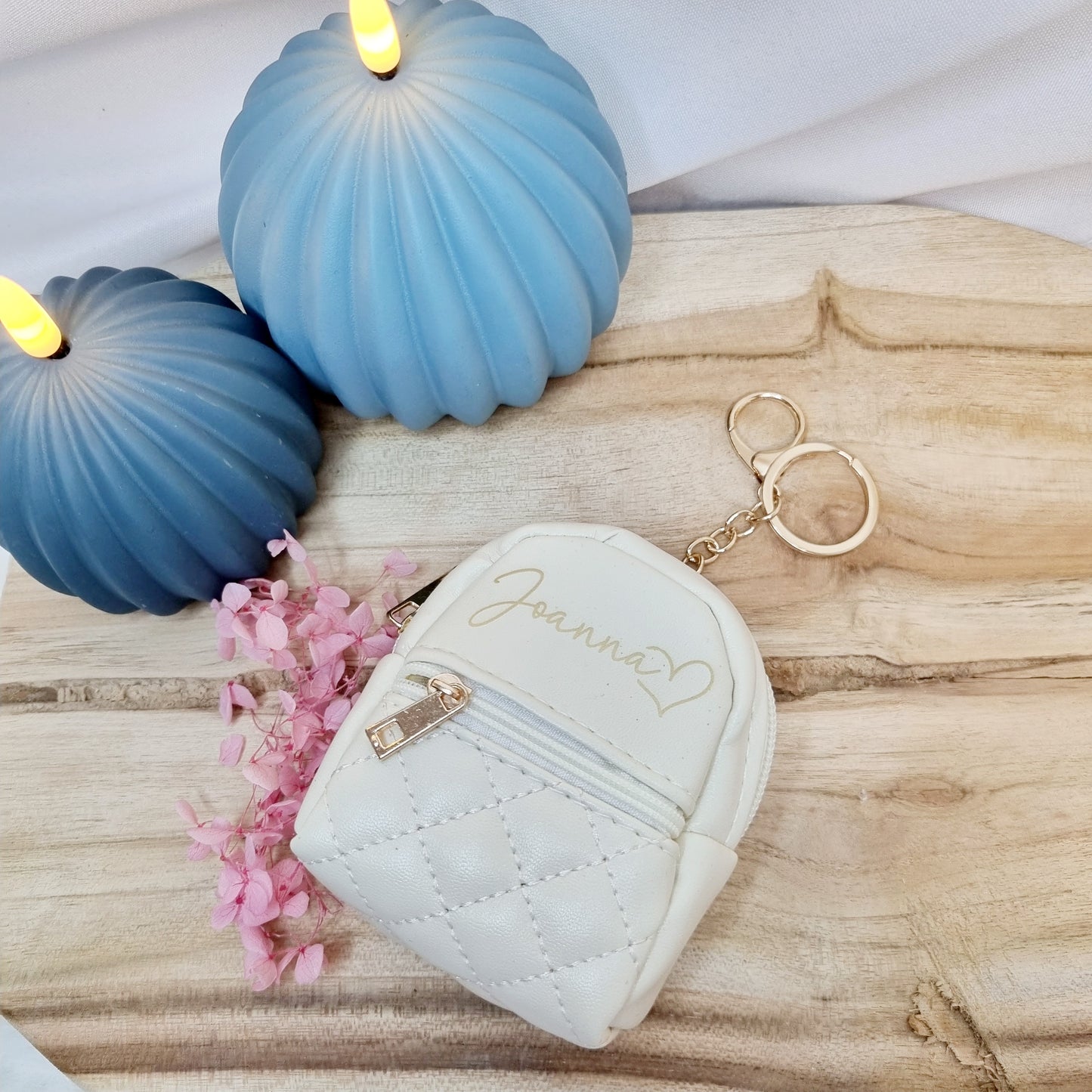 Mini-Rucksack Schlüsselanhänger aus PU-Leder