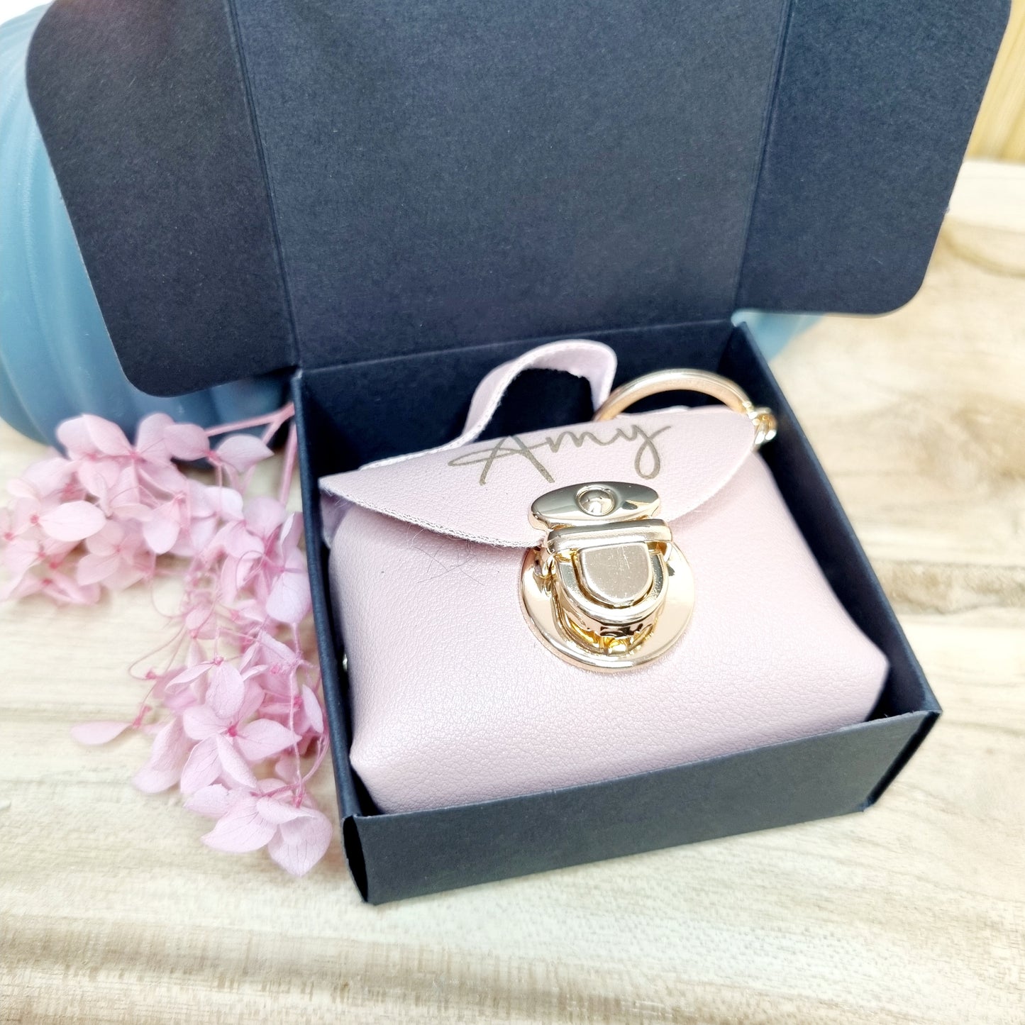 Mini-Tasche Schlüsselanhänger aus PU-Leder