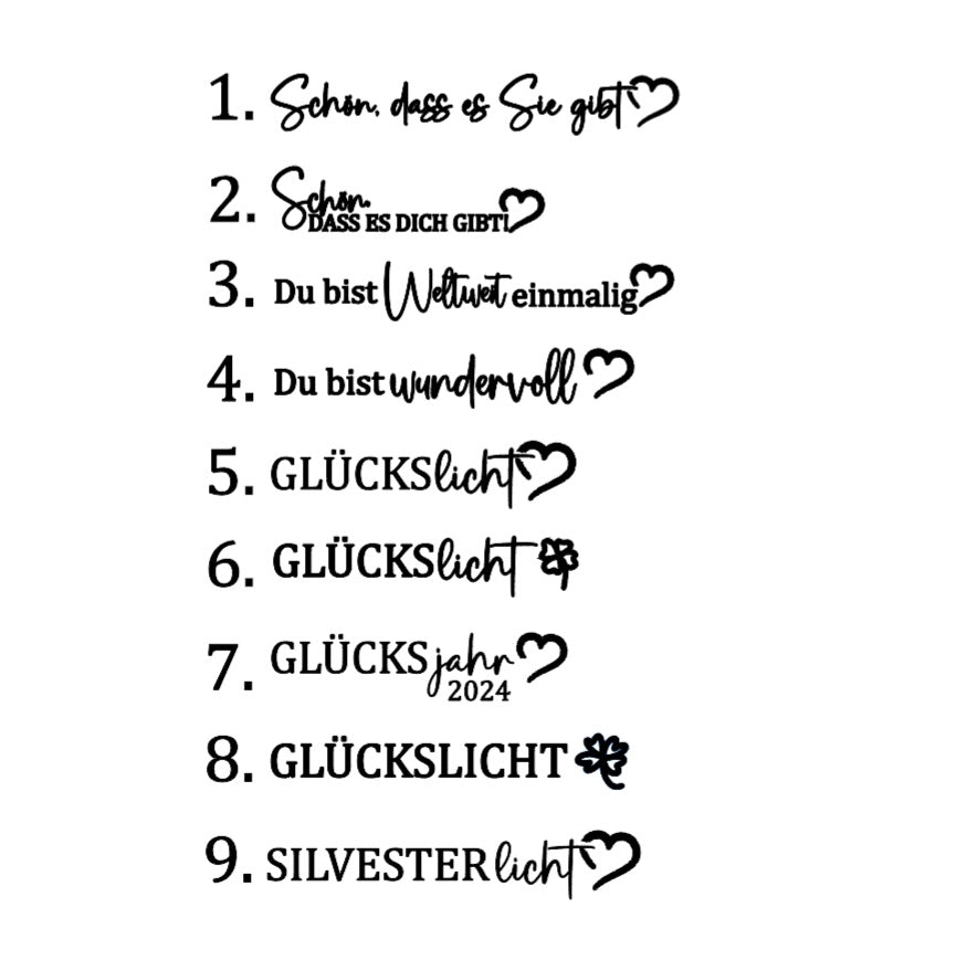 Exklusive Kerze mit Spruch | Personalisiert | Blattgold veredelt | Geschenkidee für Neujahr, Silvester & Weihnachten