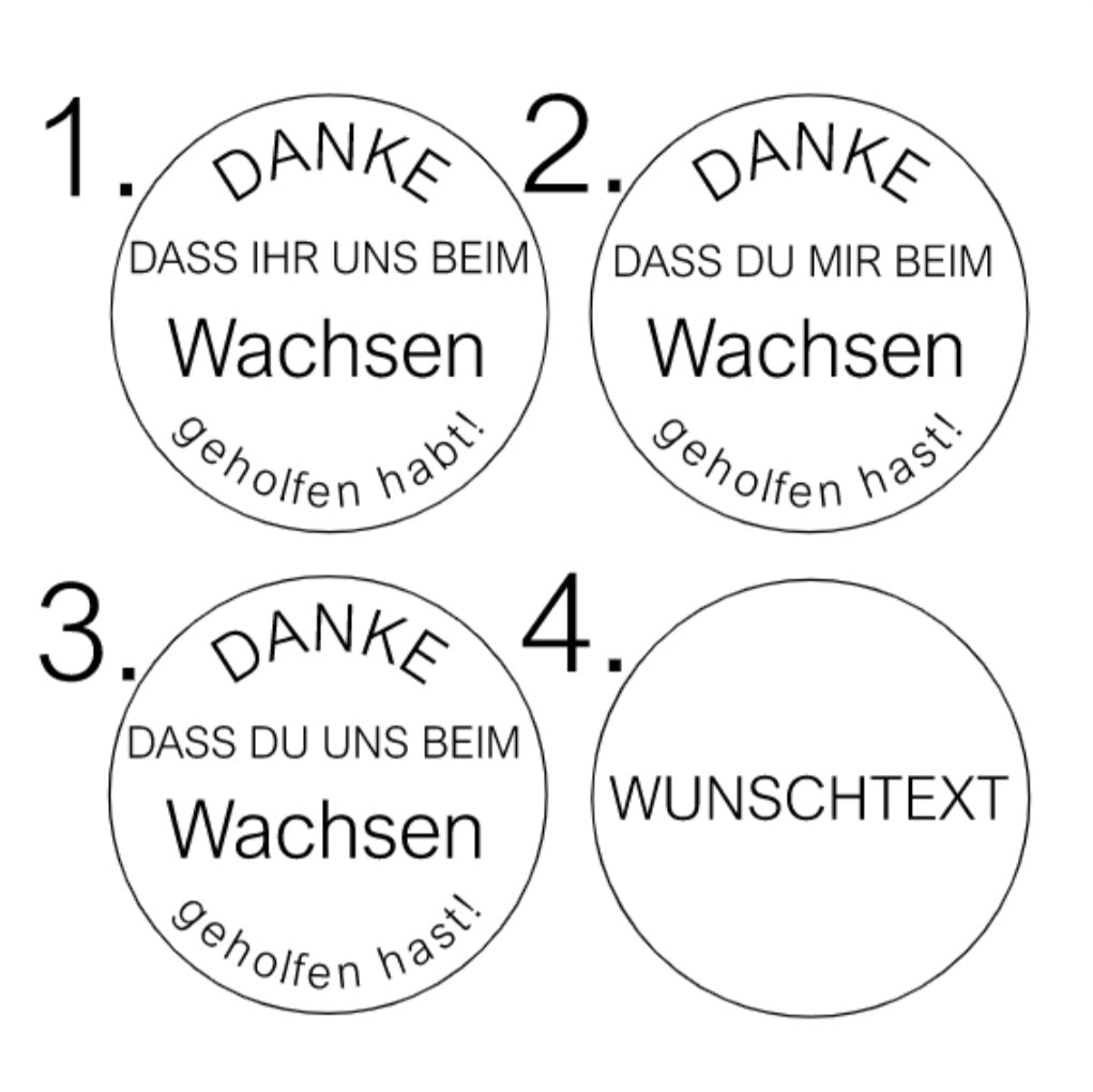 Blumenstecker Personalisiert | Blumenschild Danke | dass du MIR / UNS beim Wachsen geholfen hast | Abschiedsgeschenk Lehrer/in -Erzieher/in