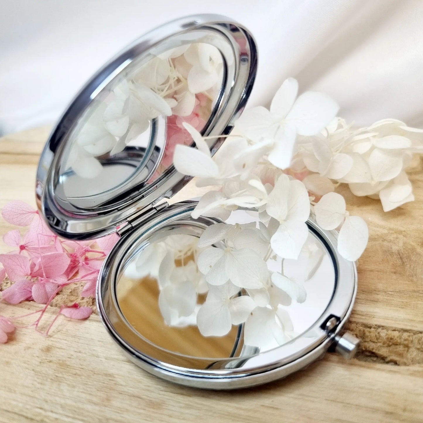 Personalisierter Klapp-Kosmetikspiegel – Doppelseitig