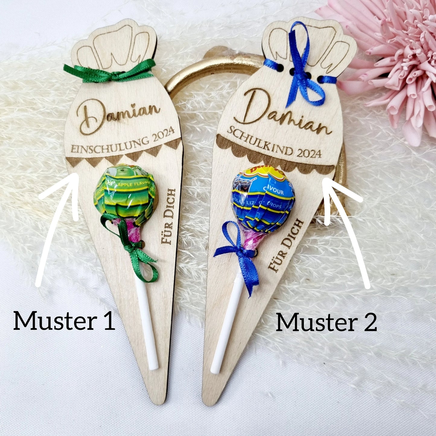 Einschulung | Schultüte | Lolli Halter | Schultüte aus Holz | Gastgeschenk