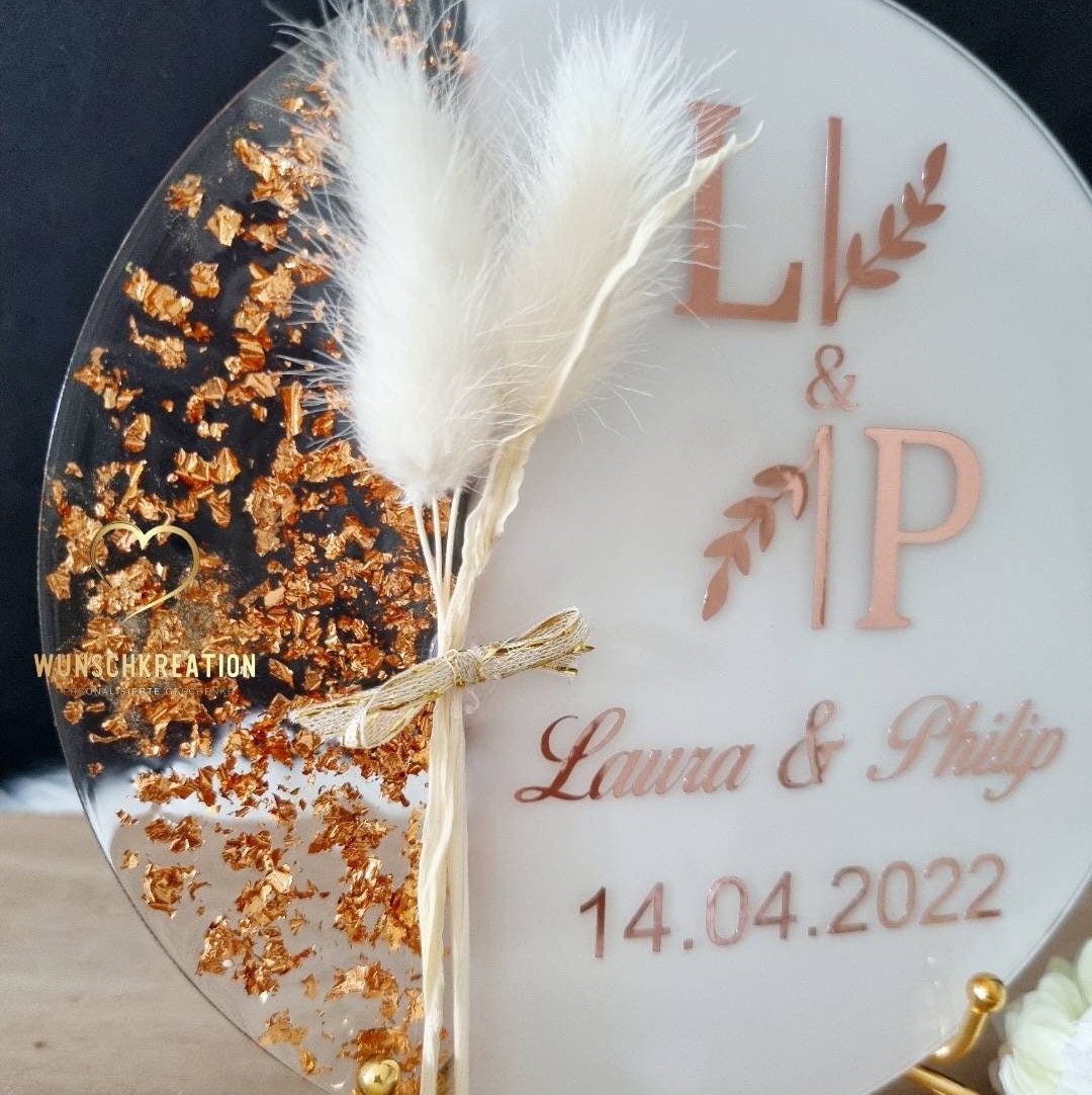 Acryl Aufsteller zur Hochzeit | Initialen
