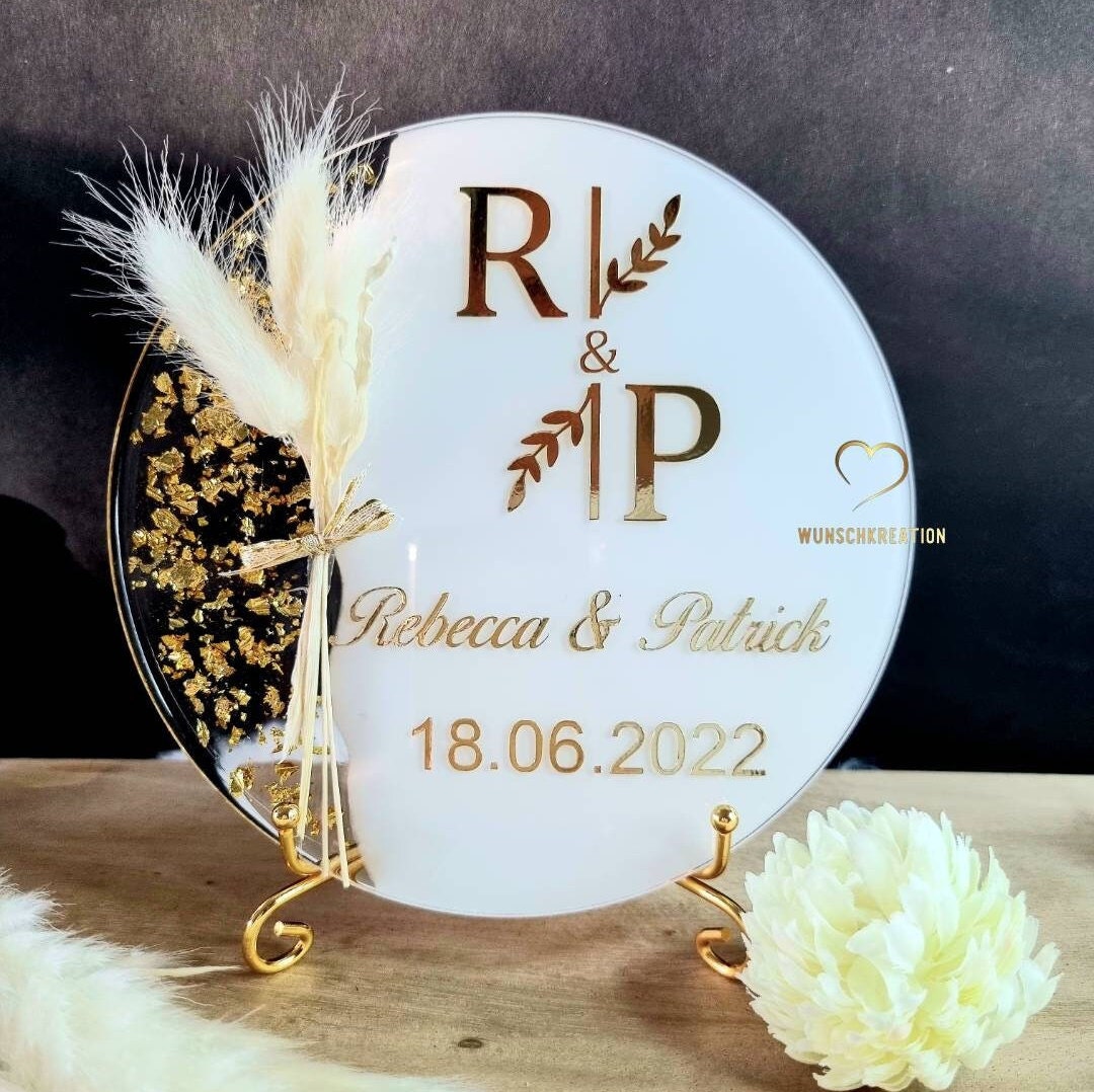 Acryl Aufsteller zur Hochzeit | Initialen