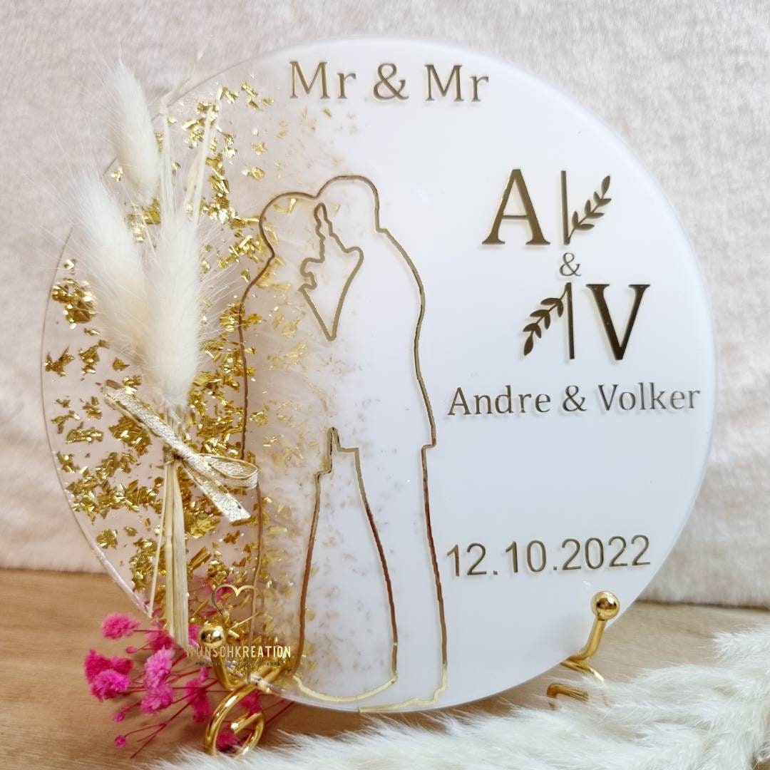 Acryl Aufsteller zur Hochzeit | Mr. & Mr. | Mrs. & Mrs.