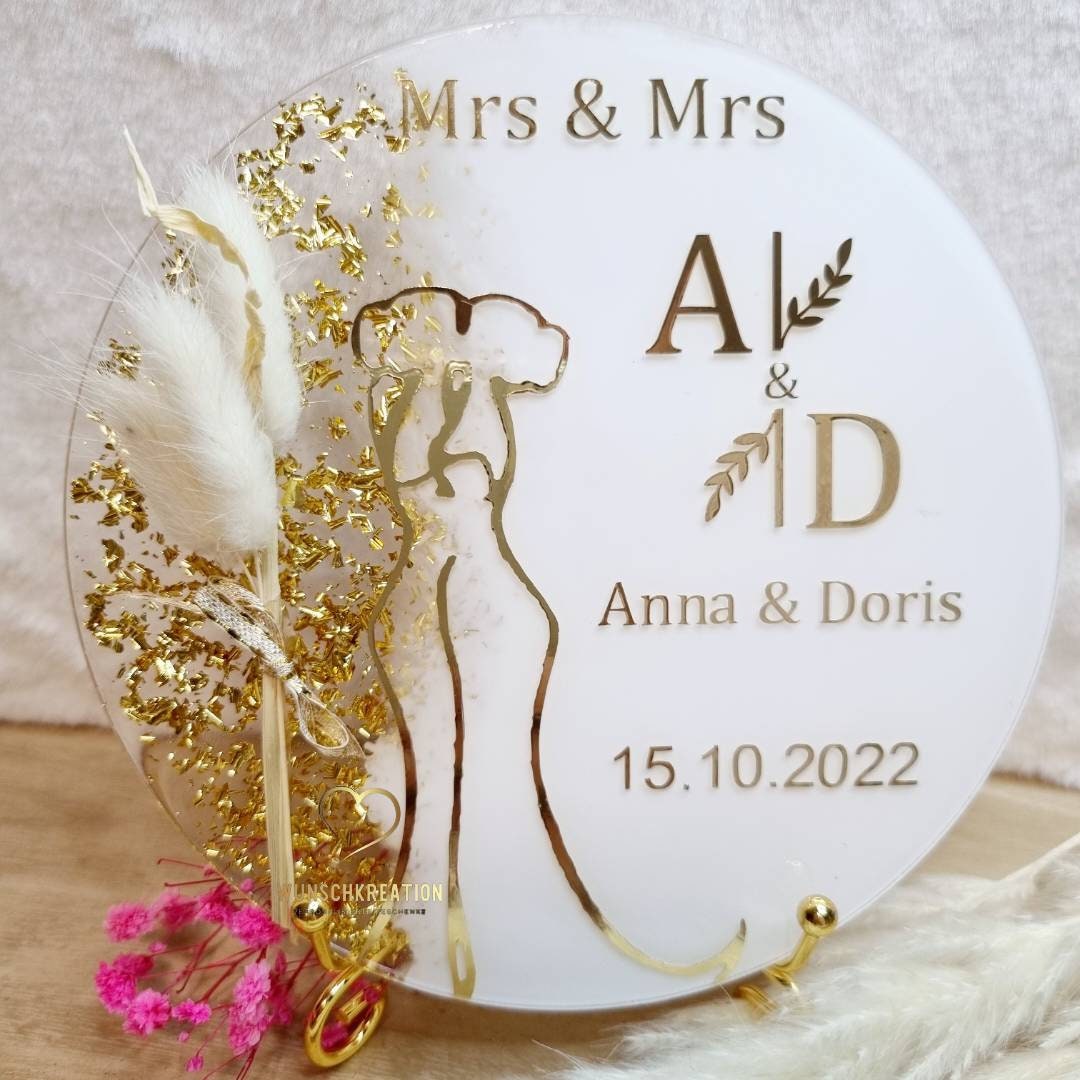 Acryl Aufsteller zur Hochzeit | Mr. & Mr. | Mrs. & Mrs.