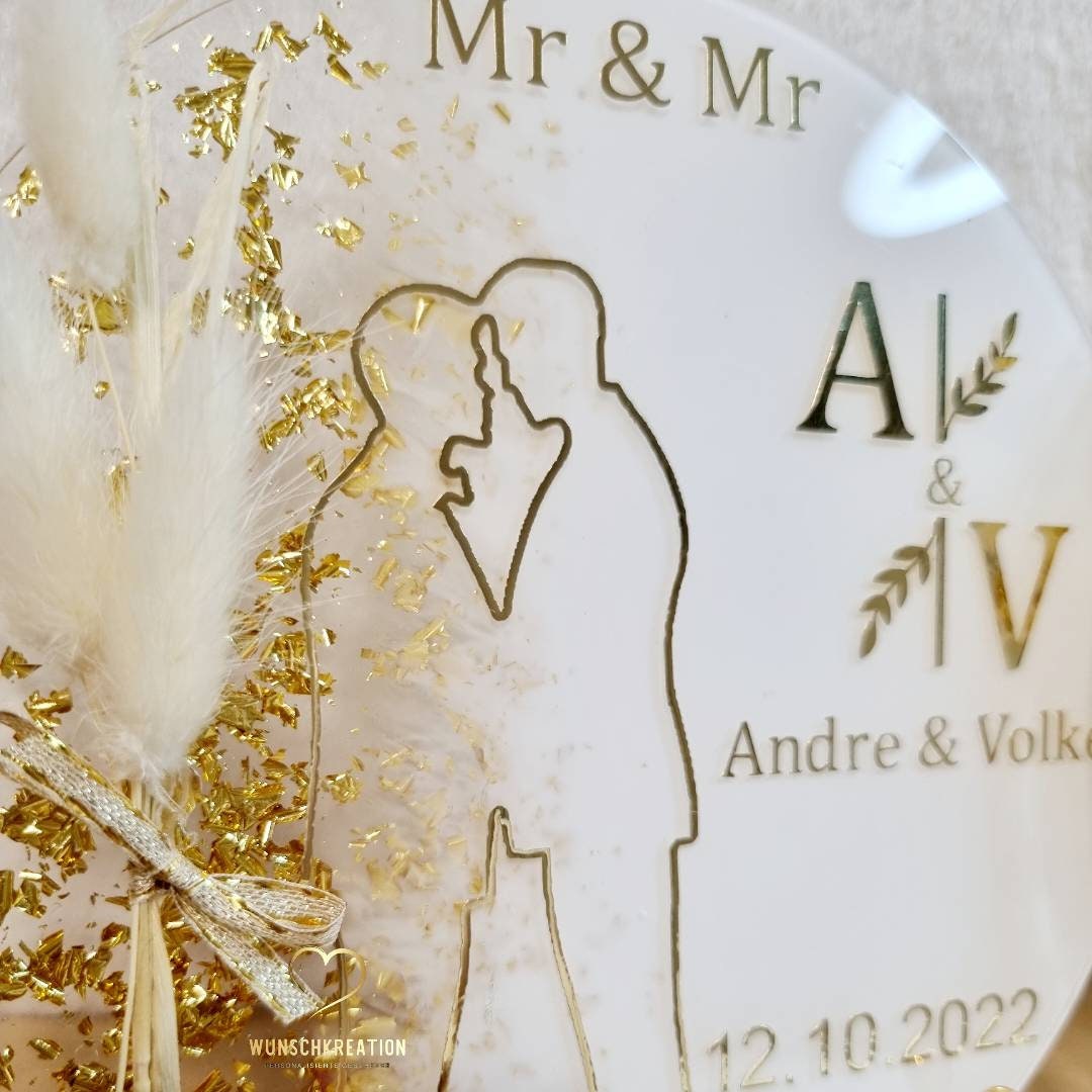 Acryl Aufsteller zur Hochzeit | Mr. & Mr. | Mrs. & Mrs.