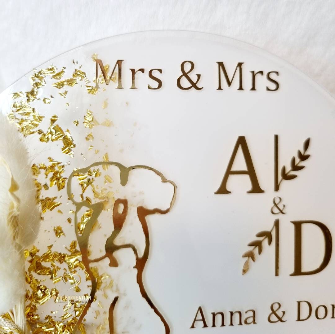 Acryl Aufsteller zur Hochzeit | Mr. & Mr. | Mrs. & Mrs.