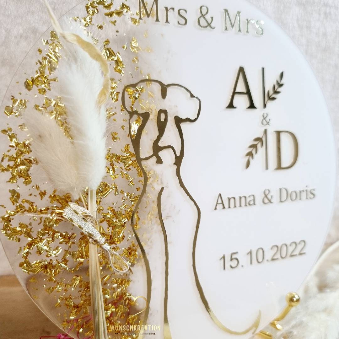 Acryl Aufsteller zur Hochzeit | Mr. & Mr. | Mrs. & Mrs.