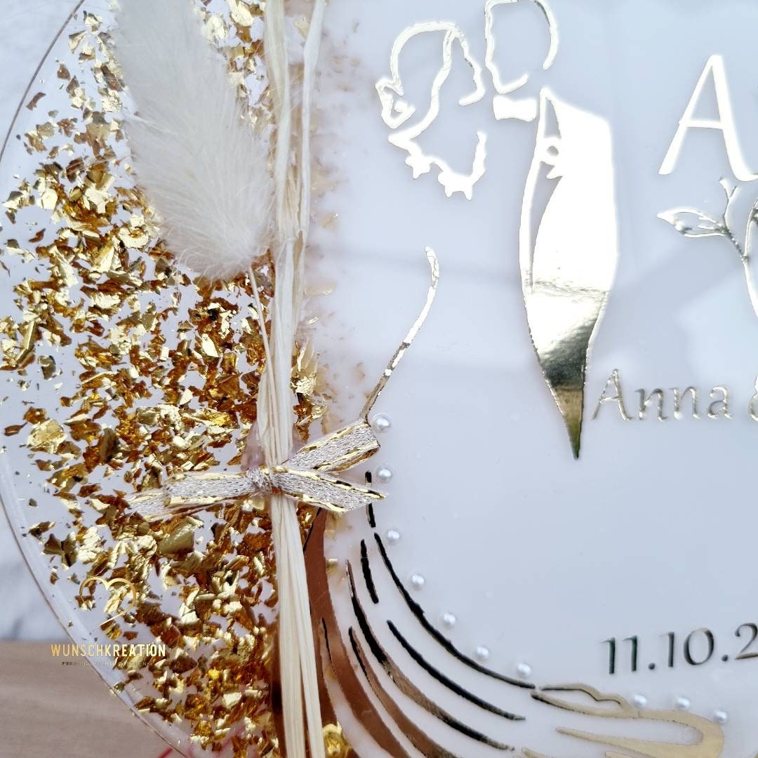 Acryl Aufsteller zur Hochzeit | Rose