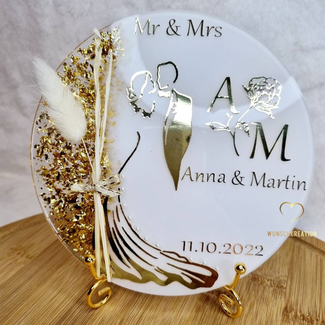 Acryl Aufsteller zur Hochzeit | Rose