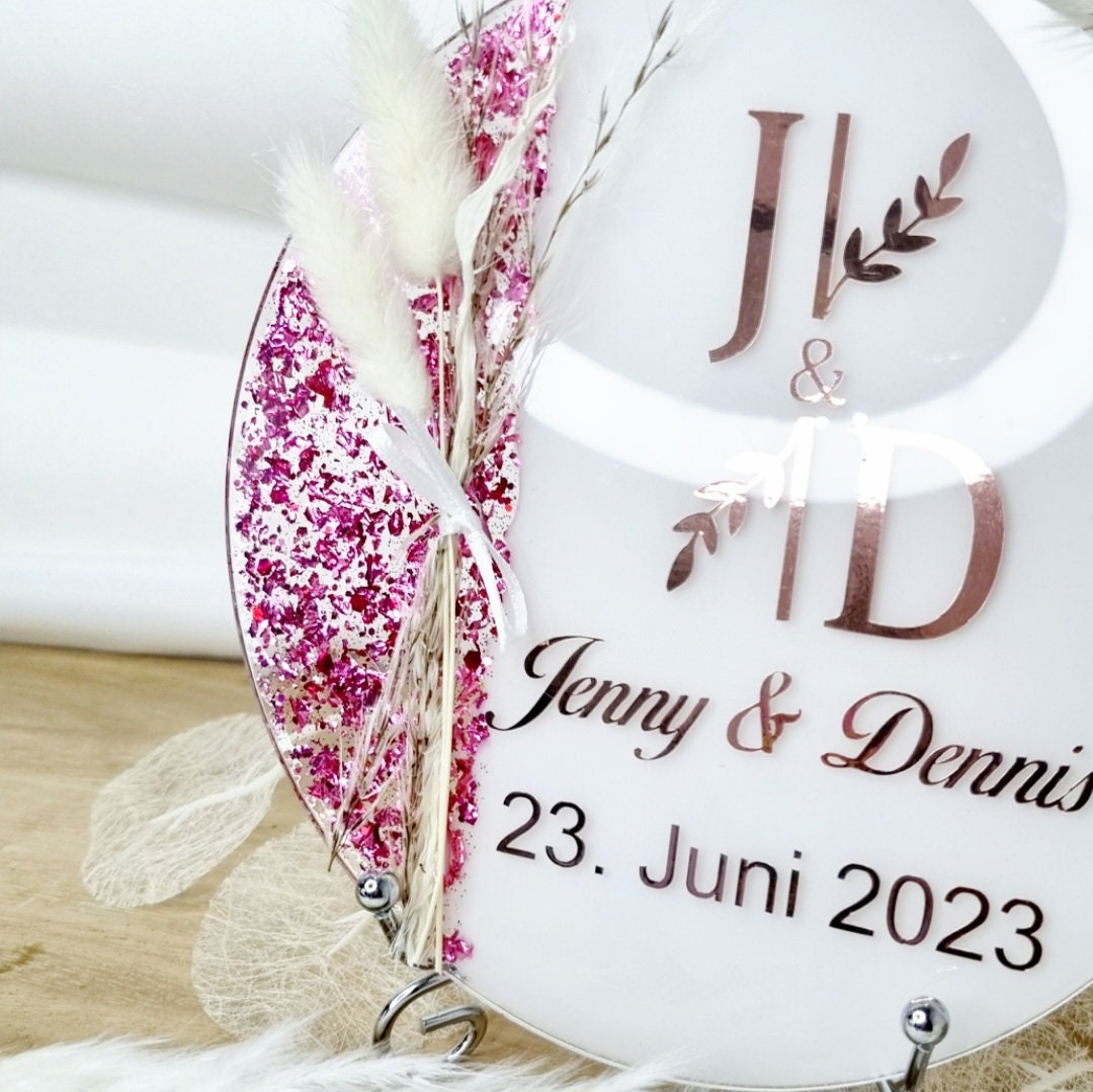 Acryl Aufsteller zur Hochzeit | Initialen