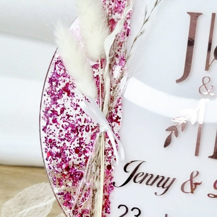 Acryl Aufsteller zur Hochzeit | Rose