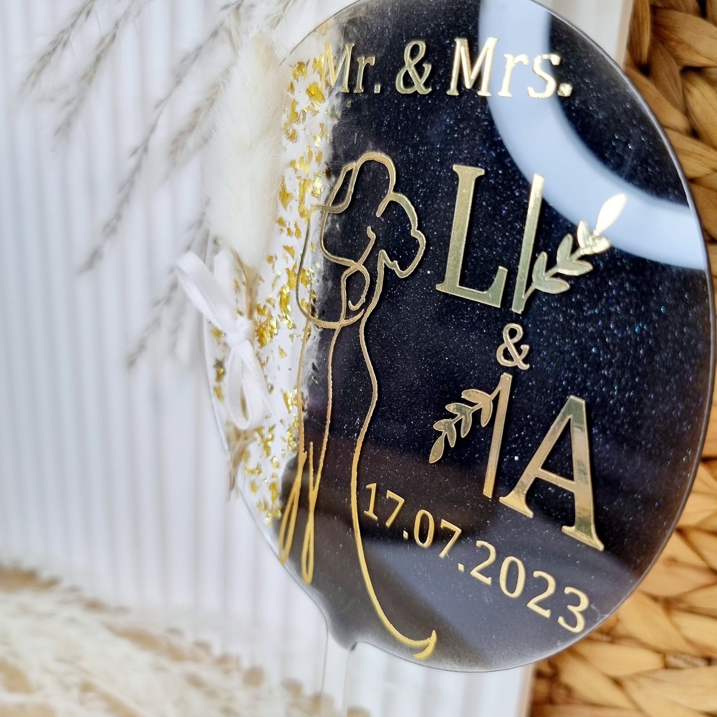 Cake Topper zur Hochzeit | Schwarz