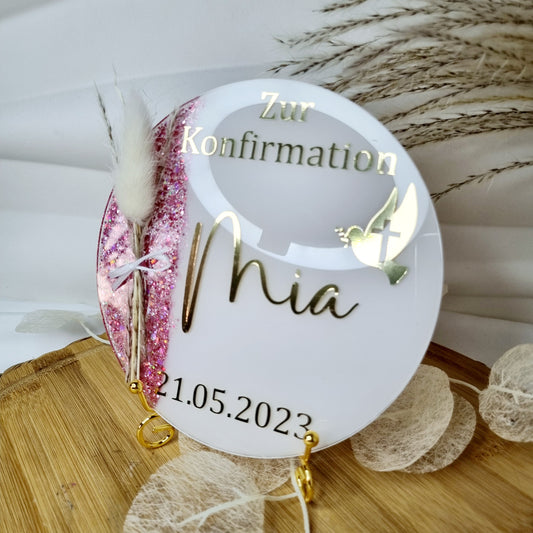 Geschenk zur Taufe | Kommunion | Konfirmation | Tischaufsteller | Empfangsschild