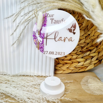 Cake Topper zur Taufe | Taube