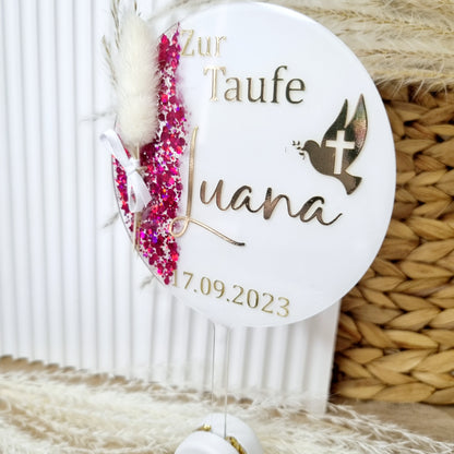 Cake Topper zur Taufe | Taube