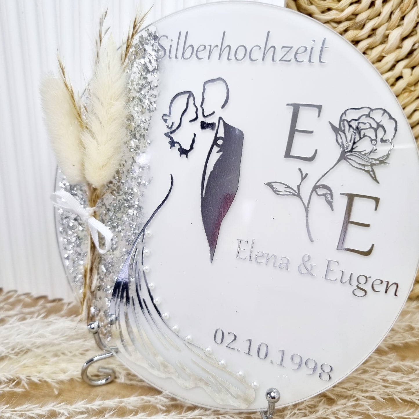 Acryl Aufsteller zur Hochzeit | Rose