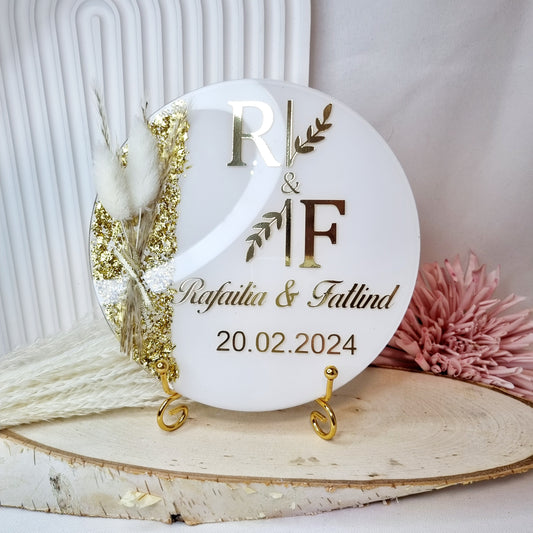 Acryl Aufsteller zur Hochzeit | Initialen