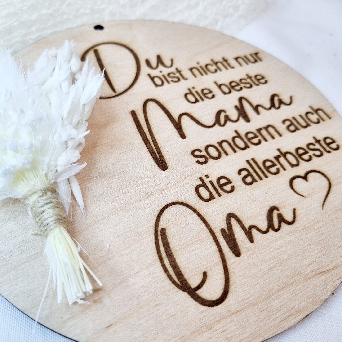 Muttertags Geschenk | Holzscheibe | Geschenk für die Oma/Mama