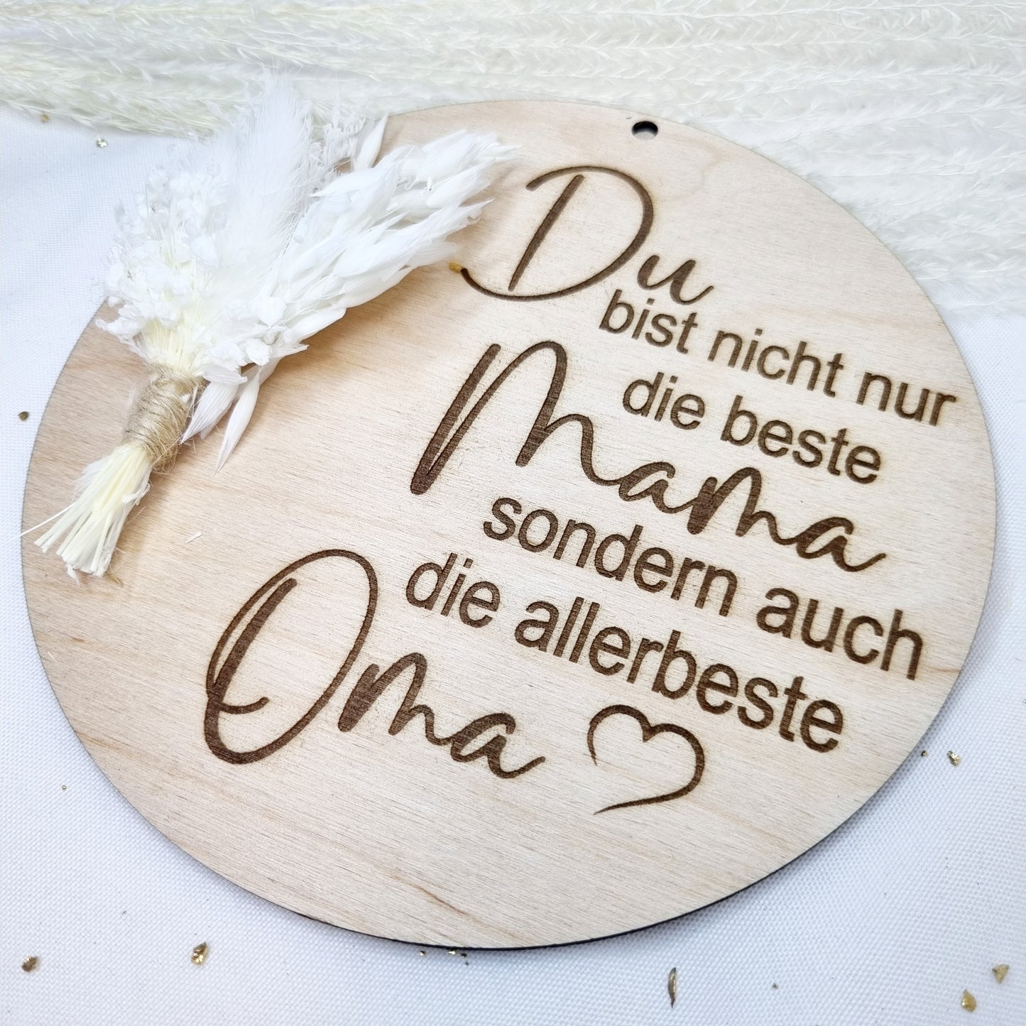 Muttertags Geschenk | Holzscheibe | Geschenk für die Oma/Mama