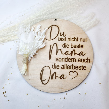 Muttertags Geschenk | Holzscheibe | Geschenk für die Oma/Mama