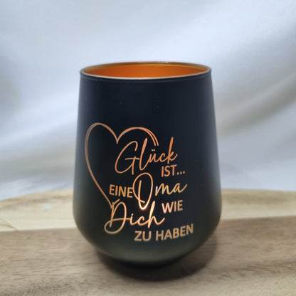 Windlicht "Glück ist eine ... wie Dich zu haben