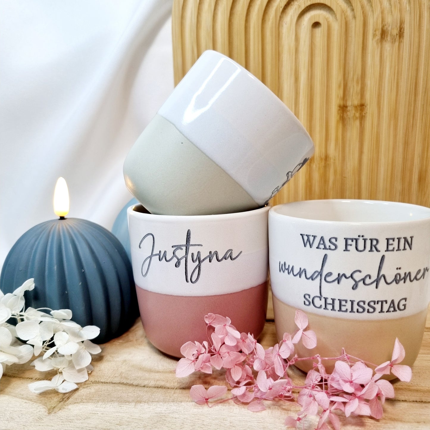 Becher | Tasse mit Spruch | Kaffeetasse | Steinguttasse  | Personalisiert