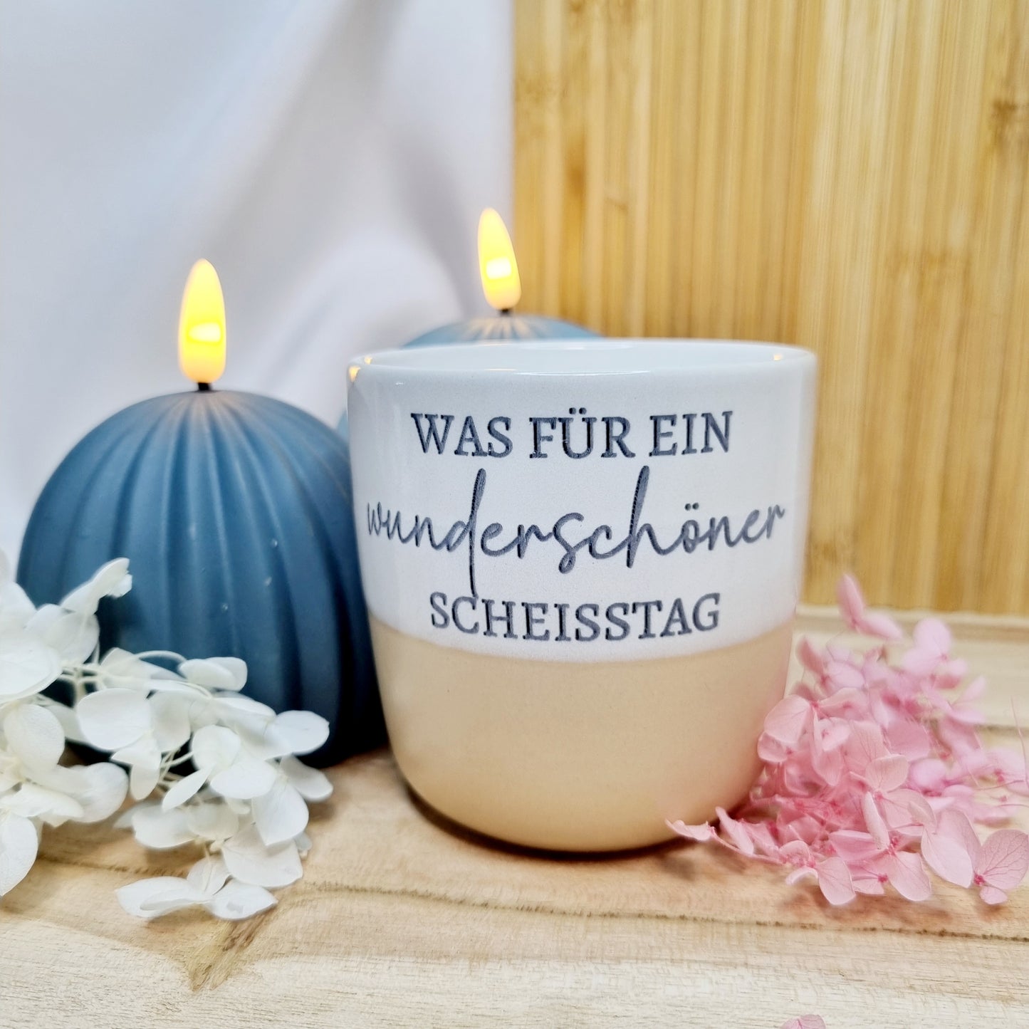 Becher | Tasse mit Spruch | Kaffeetasse | Steinguttasse  | Personalisiert