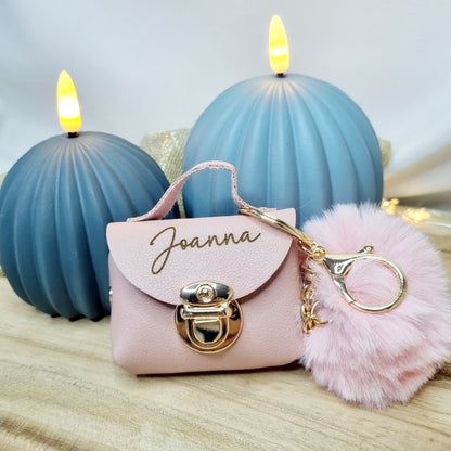 Mini-Tasche Schlüsselanhänger aus PU-Leder