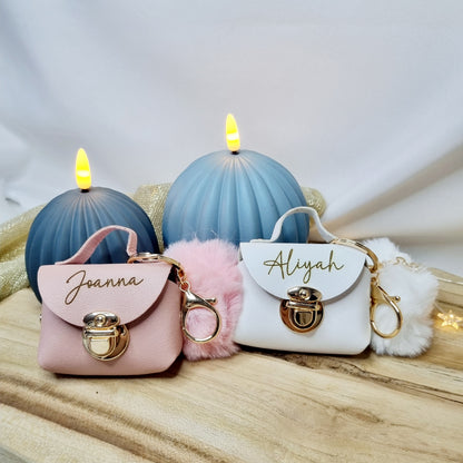 Mini-Tasche Schlüsselanhänger aus PU-Leder
