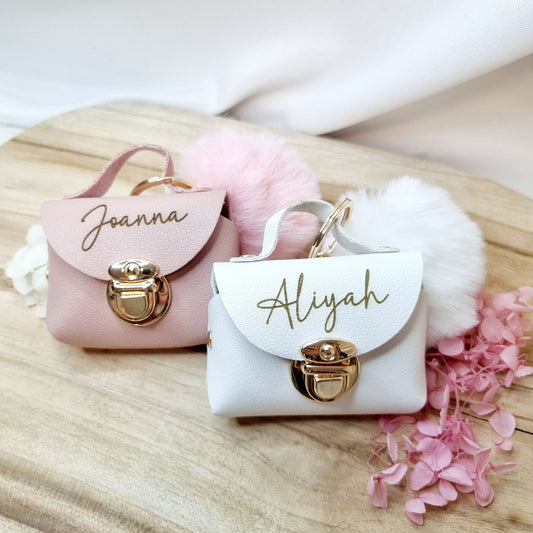 Mini-Tasche Schlüsselanhänger aus PU-Leder